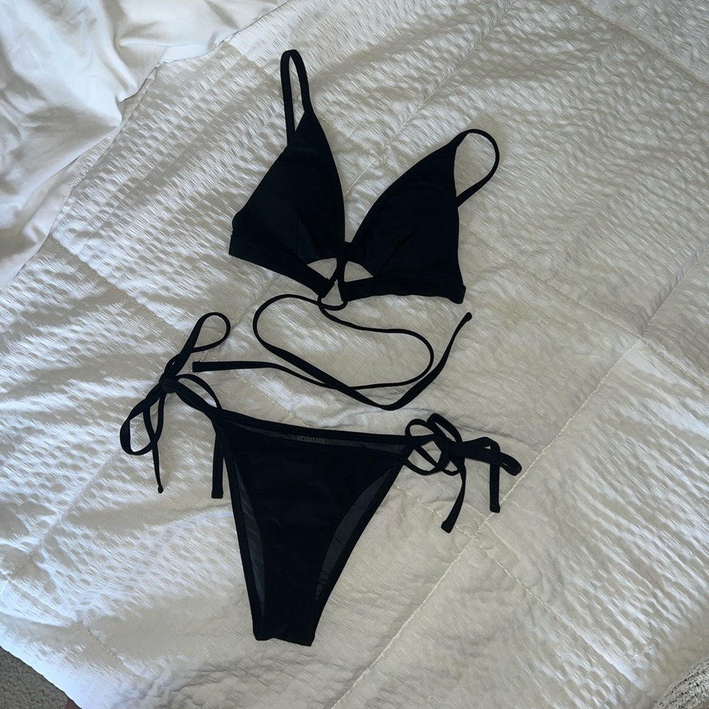 Black Triangle Bikini Set